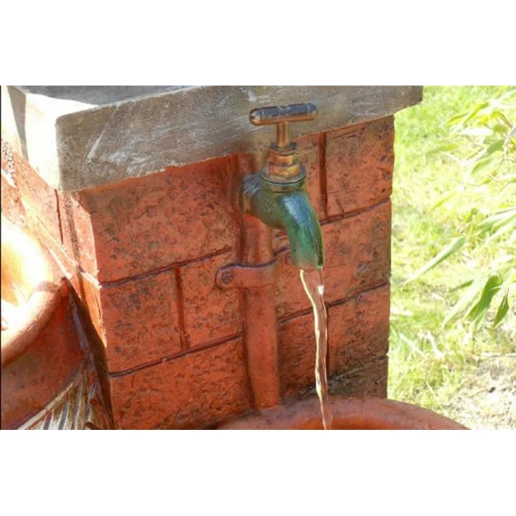 Arnusa Gartenbrunnen Springbrunnen Krüge SB106 Gartendekoration Landhaus Wasserspiel, mit LED Beleuchtung Komplett Set – Bild 3