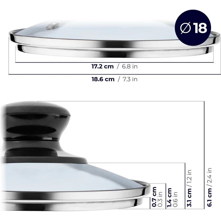 KADAX Glasdeckel 18 cm Universaldeckel – Bild 4