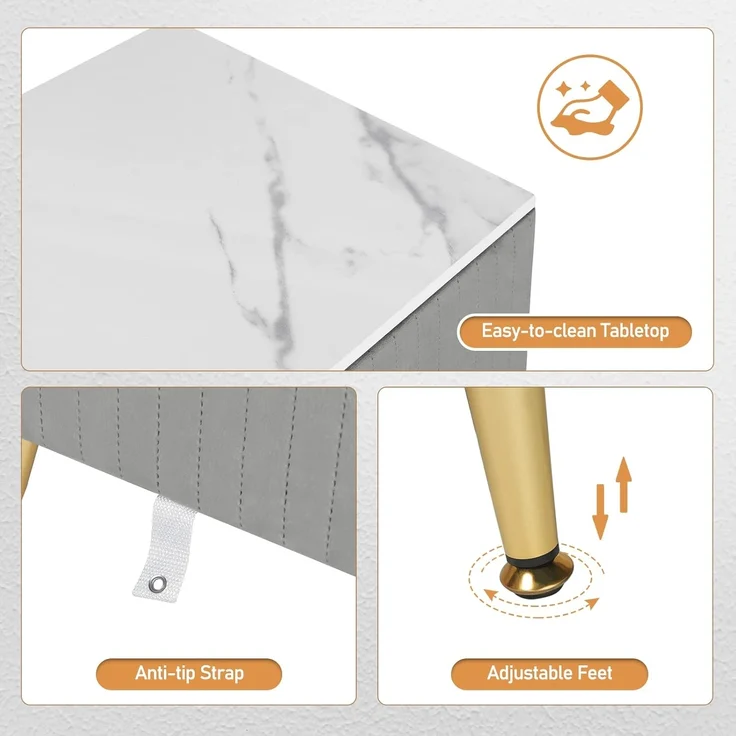 Woltu Nachttisch (1-St), 3 Schubladen aus Massivholz, Höhe Tragfähigkeit – Bild 5