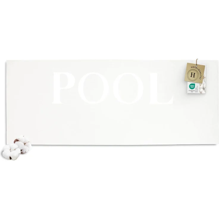 ZOLLNER Badetuch, 100% Baumwolle, 80x200 cm, weiß – Bild 1