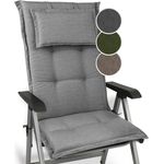 Beautissu HighLux HL Hochlehner Auflage 120 x 50 x 7 cm Hellgrau