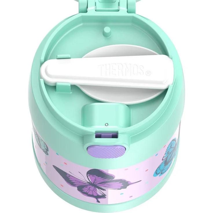 THERMOS Thermobehälter FUNTAINER FOOD JAR, Thermobehälter für Essen, spülmaschinenfest, Edelstahl, Kunststoff, Silikon, (1-tlg), 0,3l, 5h heiß & 7h kalt, dicht & auslaufsicher, mit klappbarem Löffel – Bild 3
