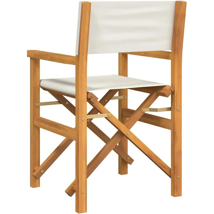vidaXL Regiestuhl Klappbar Creme Massivholz Teak 4008507 – Bild 4