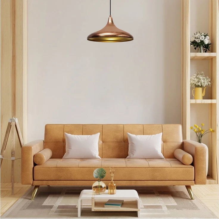 Bamyum Pendelleuchte Bamyum Pendelleuchte Durchmesser 35 cm E27 Metall Moderne Lampe, ohne Leuchtmittel – Bild 2