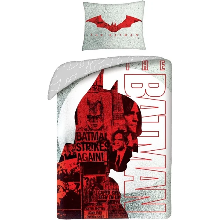 Batman Bettwäsche Set aus Baumwolle Bettdeckenbezug 140 × 200 cm mit 70 × 90 cm Kissenbezug – Bild 1