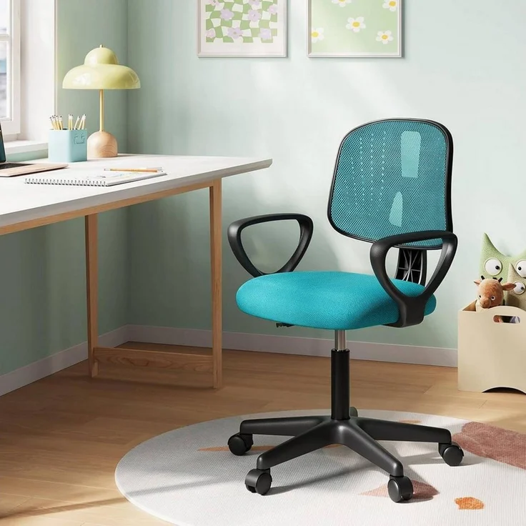 Klihome Schreibtischstuhl (1 St), Kinderdrehstuhl ergonomisch, höhenverstellbar, aus Netzstoff – Bild 3