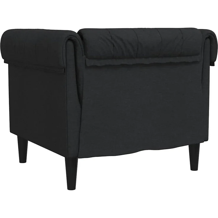 vidaXL Chesterfield-Sessel Schwarz Stoff 372540 – Bild 6