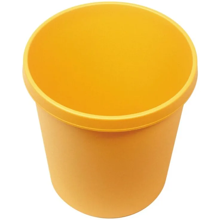Helit Groß-Papierkorb mit Rand 30l gelb