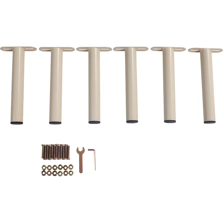 Vente-unique - 6er-Set Lattenrostfüße zylindrisch - Beige - BOLGARE