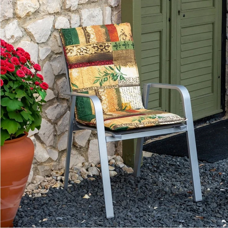 NYVI Polsterauflage Niedriglehner Auflagen Rio 2er Set - Stuhlauflage für Gartenstühle, (2 St), Sitzauflage, Pflegeleicht, Robust, Bequem – Bild 1