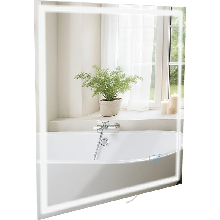 CLP Badspiegel Jaffrey Anti-Beschlag Quer- und Hochformat LED dimmbar 3 Licht-Modi,80x80 cm – Bild 6