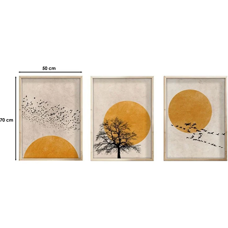 Wallity Leinwandbild Painting: 100% MDF (Thickness: 3 mm), 50x70 cm (3 Pieces) E1310, (3 St) – Bild 7