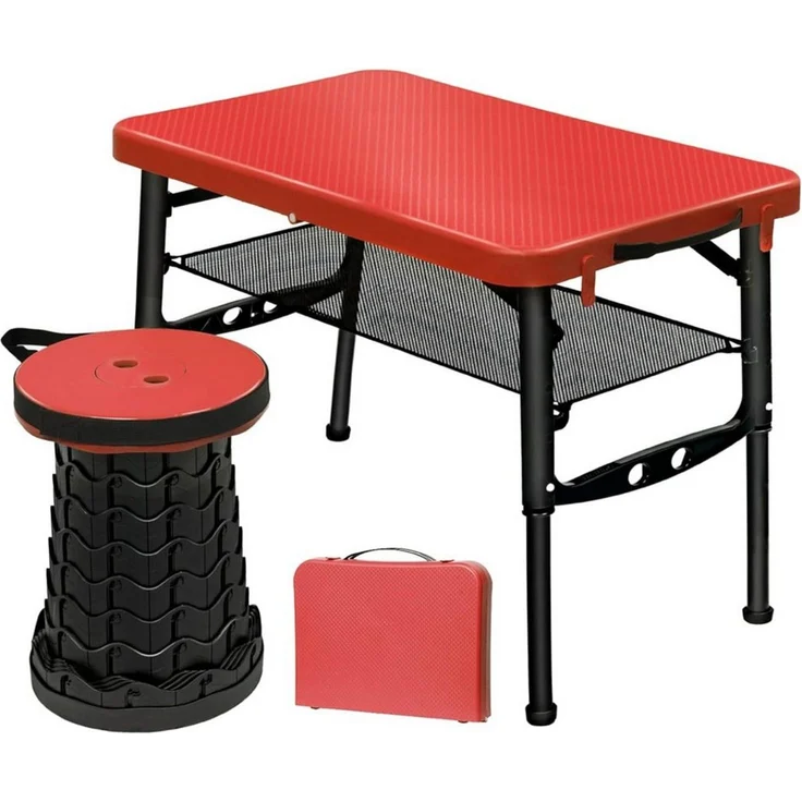 SURFOU Tabletttisch Klapptisch Balkontisch Klapphocker Tapeziertisch Gartentisch Klappbar, Gartentisch Klappbar Camping Stuhl Kleiner Tisch Klappbar Balkontisch – Bild 1