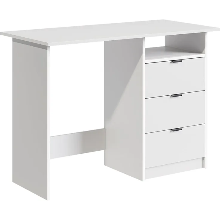 Schreibtisch Meiko Weiß 105 x 50 cm mit Schubladen Vicco