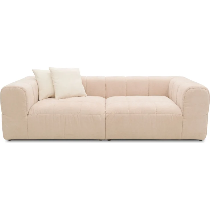 DOMO. collection Sofa 800 019, 3-Sitzer Couch mit Taschenfederkern und gepolsterter Rückenlehne, 3er Bigsofa, Polstergarnitur 113 x 250 x 72 cm (BxTxH), rosé – Bild 2