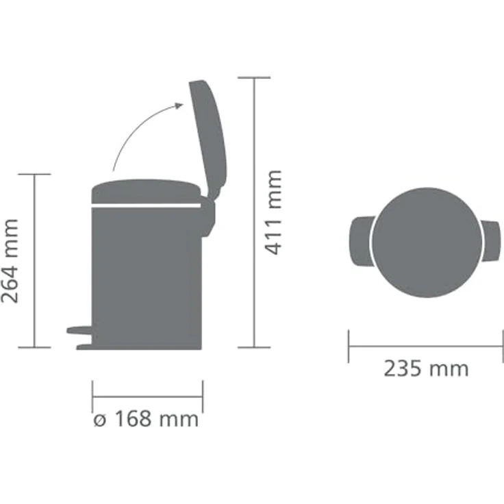 Brabantia 'NewIcon' Treteimer, White, 3 Liter – Bild 7