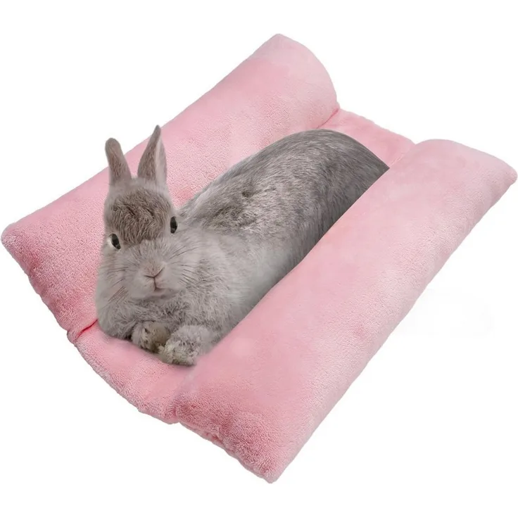 Ledander Tierdecke Kaninchenbett für Kaninchenkäfig - Verdickte, weiche Plüschmatte zur, Waschbares Zwei-Seiten Plüschkissen Matratze für Kleintiere