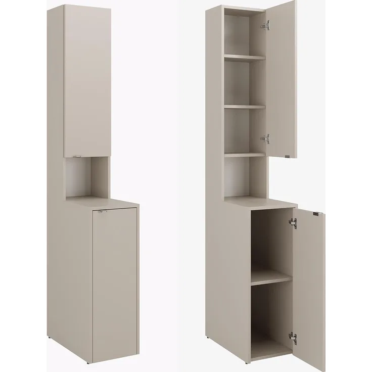 Platan Room Waschmaschinenumbauschrank Badschrank LORA Waschmaschinenschrank Badezimmer Hochschrank 210 x 65 x 50 cm