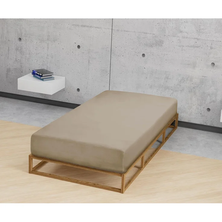 biberna Feinjersey-Spannbetttuch 0077144, taupe, 1x 60x120 cm - 70x140 cm – Bild 4