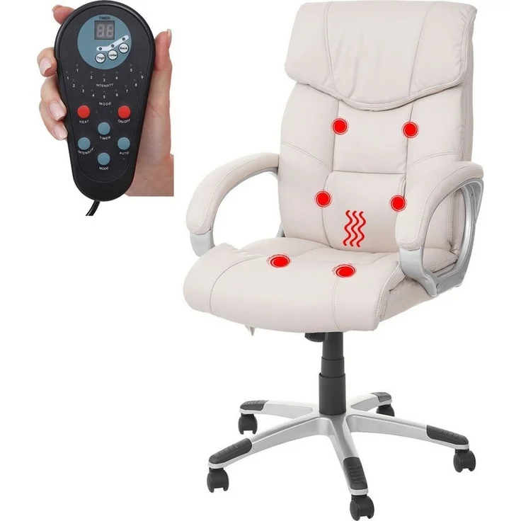 MCW Schreibtischstuhl MCW-A71-M, 6-Punkt-Massage, 9 Massageprogramme, Heizfunktion Rückenlehne, Timer – Bild 2