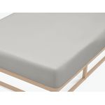 biberna Feinjersey-Spannbetttuch 0077144, sturmgrau, 1x 90x190 cm - 100x200 cm