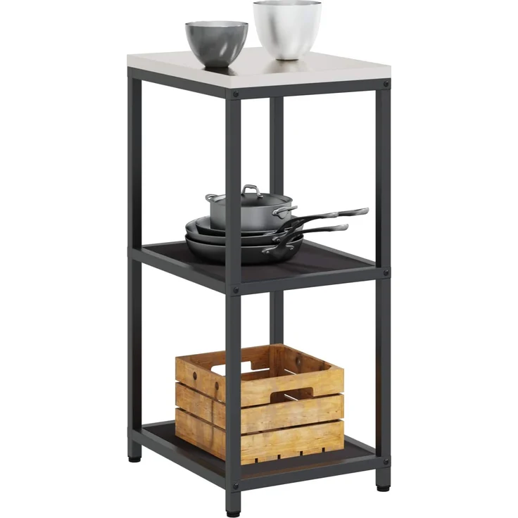 vidaXL Küchenregal HATTEM Schwarz 40 x 50 x 92 cm Stahl 874968 – Bild 3