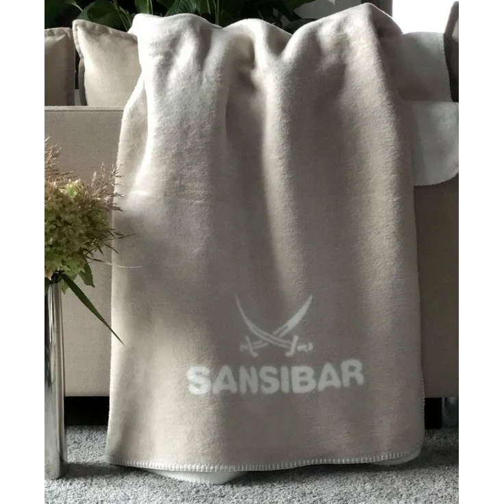 Sansibar 'Doubleface' Wohndecke, Baumwollmischgewebe taupe, 150 x 200 cm – Bild 1