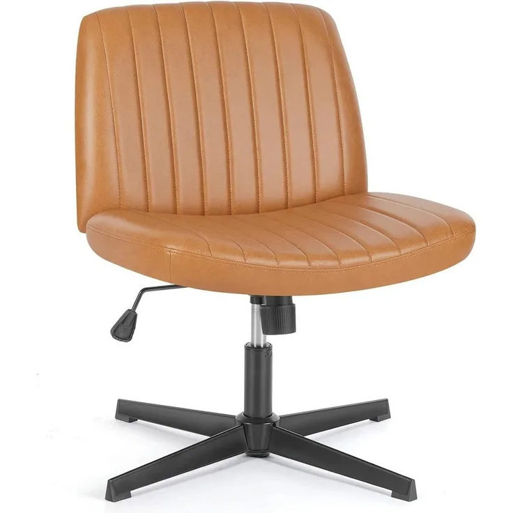 DUMOS Bürostuhl Ohne Armlehne Schneidersitz Stuhl, mit Verbreitertem Criss Cross Chair, drehbar