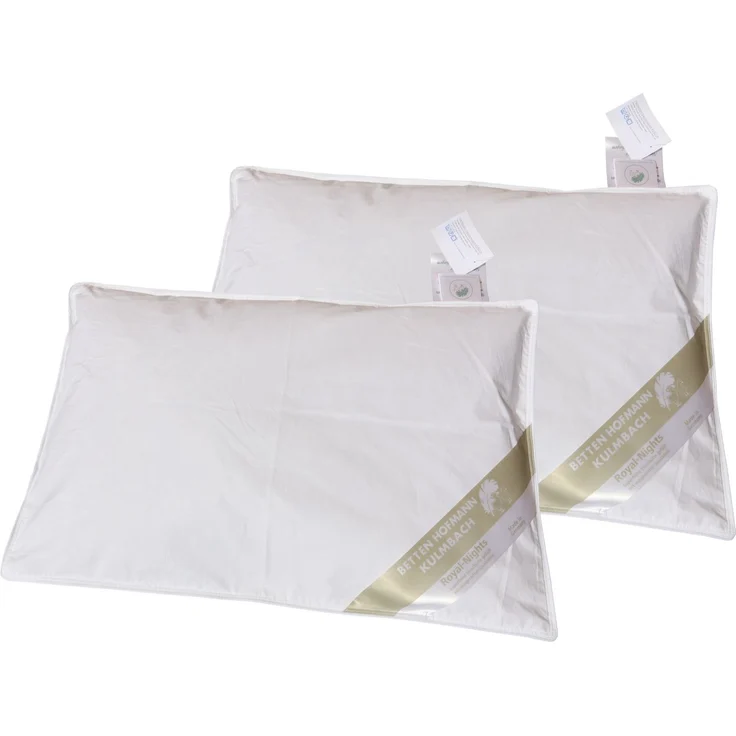2 Stück Betten Hofmann Kinder Daunenkissen 40x60 cm Flachkissen 100% Daunen 60 g – Bild 1