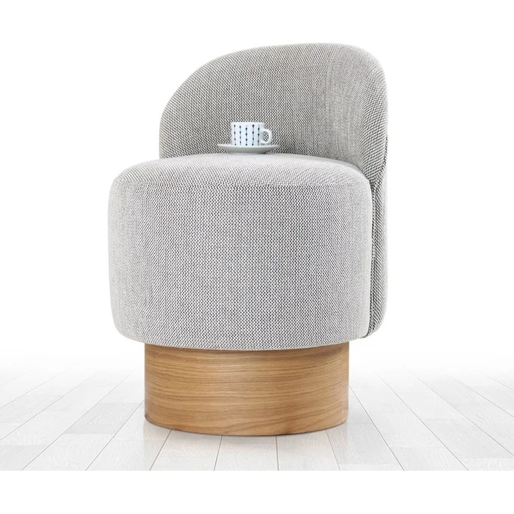 Hanah Home 'Barren Puf - Grey' Pouffe, Grau, 47 x 66 x 47 cm – Bild 6