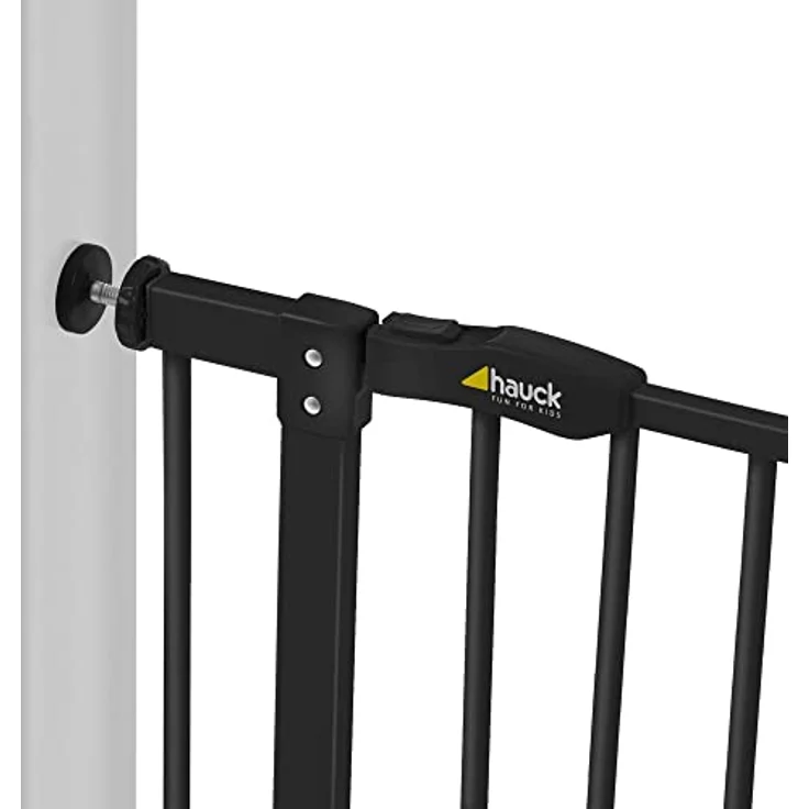 Hauck Close N Stop Treppengitter inklusive 21 cm Verlängerung/Türschutzgitter/96 – 101 cm/ohne Bohren Kinder/Hunde/kombinierbar mit Y-Spindel für Geländer/beidseitig schwenkbar/Metall/charcoal (grau) – Bild 5