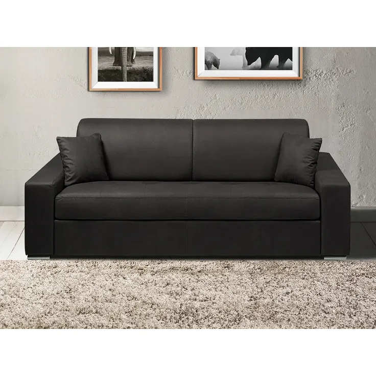 Schlafsofa 4-Sitzer Stoff EMIR - Anthrazit - Liegefläche: 160 cm - Matratzenhöhe: 22 cm