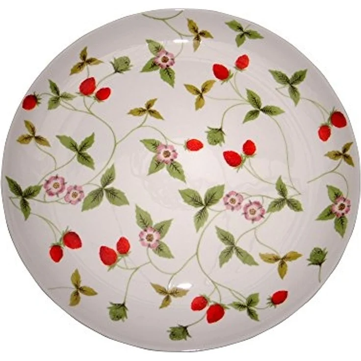 TeaLogic Kuchenteller Erdbeeren, Spülmaschinengeeignet, Weiß, Erdbeeren, ⌀ 19cm, Weiß, Erdbeeren, H: – Bild 1
