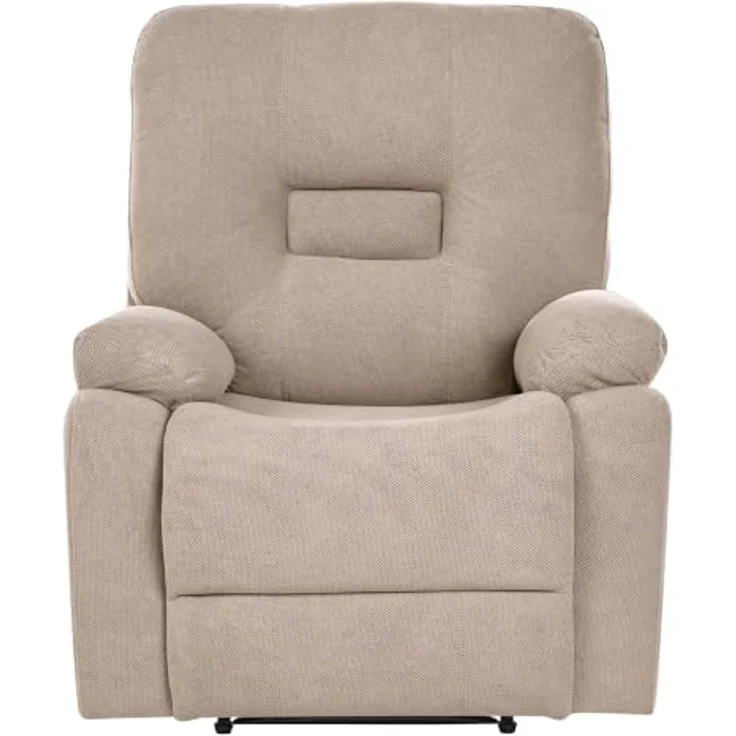 Sofa Set manuell verstellbar 3-Sitzer BERGEN Stoff Taupe – Bild 5