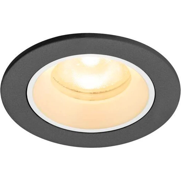 SLV NUMINOS® XS, Deckeneinbauleuchte, 3000 K, 55°, IP20, rund, schwarz / weiß - Downlights