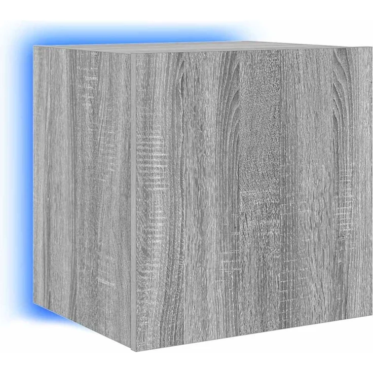 TV-Wandschrank, Fernsehschrank mit LED-Leuchten Grau Sonoma 40,5x35x40 cm – Bild 5