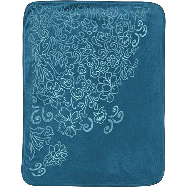 Kuscheldecke 160x220 cm - XXL Decke mit Muster, Blau – Bild 2