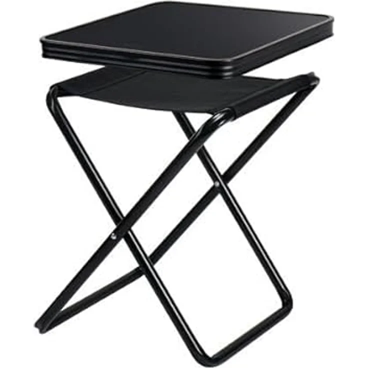 Camp4 Campinghocker, Tischhocker Pasadena, schwarz, belastbar 30kg/100kg – Bild 2