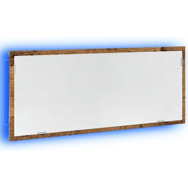 vidaXL LED-Badspiegel Altholz-Optik 100x8,5x37 cm Holzwerkstoff 856275 – Bild 2