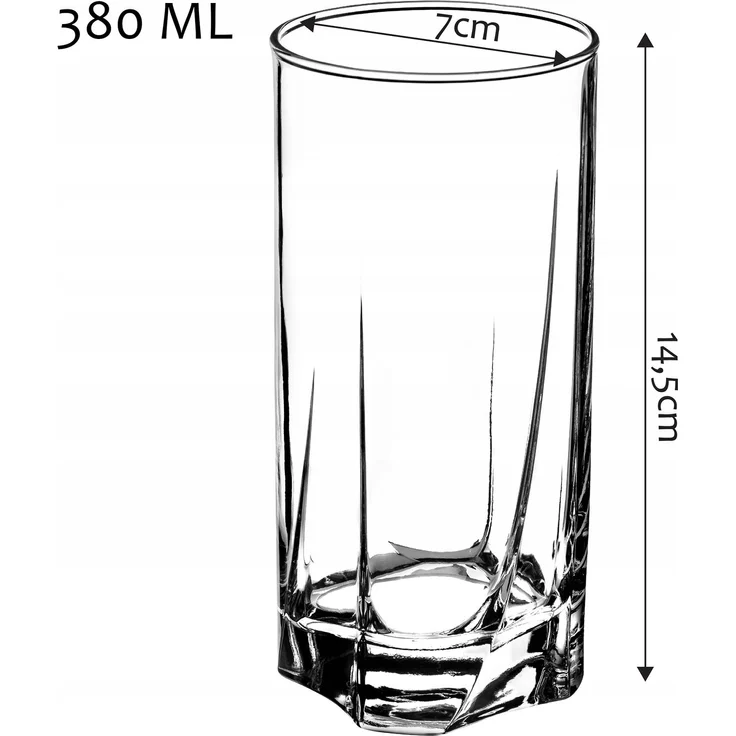 KADAX Glas für Getränke, Säfte und Getränke 6 Stück 380 ml – Bild 9