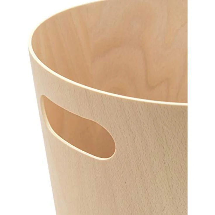 Umbra Woodrow Abfalleimer – Zweifarbiger Holz Papierkorb für Büro, Badezimmer, Wohnzimmer und Mehr, 7,5l Fassungsvermögen, Natur, – Bild 12