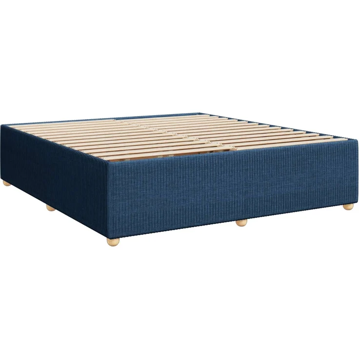 vidaXL Boxspringbett mit Matratze mit Kopfteil Blau 180 x 200 cm Stoff 3451530 – Bild 5