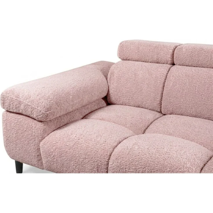 Ecksofa Schlafsofa SENVELIO RELAX in Stoff Glam Altrosa Ottomane Rechts – Bild 4