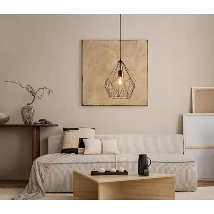 Eglo 49257 Hängeleuchte CARLTON CARLTON Stahl schwarz E27 1X40W H:110cm Ø31cm dimmbar – Bild 5