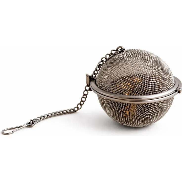 Tee-Ei Edelstahl Ø 5 cm Feinmaschiges Teesieb mit Kette