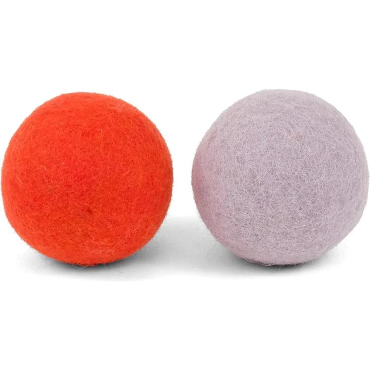 myfelt Tierball Filz Ball Set, reiner Schurwolle, Zweifarbiges Hundeball Set (2-tlg) 7 cm, handgefertigt, Unterstützt die Zahnpflege – Bild 1