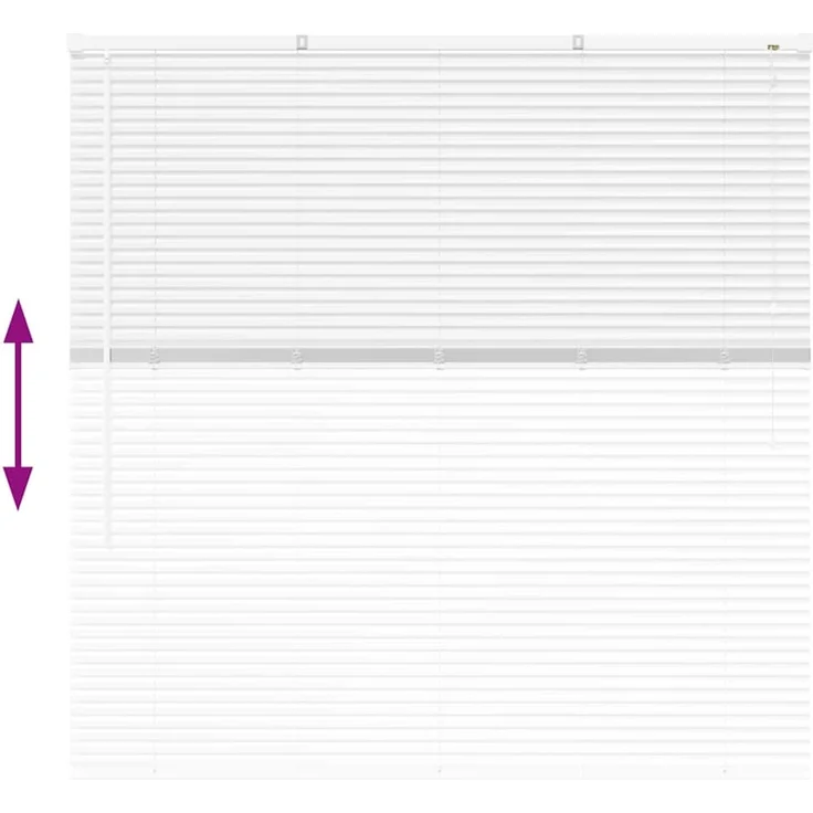 vidaXL Balkenjalousien Weiß 130 x 130 cm Aluminium 42005978 – Bild 12