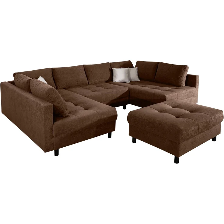 COLLECTION AB Wohnlandschaft Toni U-Form, B: 298 cm, mit Hocker & 3 Zierkissen, Federkern – Bild 3