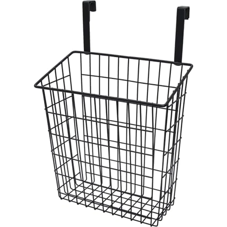 Spetebo Hängekorb Metall schwarz für Schranktüren (Anzahl, 1 St, Stück), Platzsparende Aufbewahrungslösung