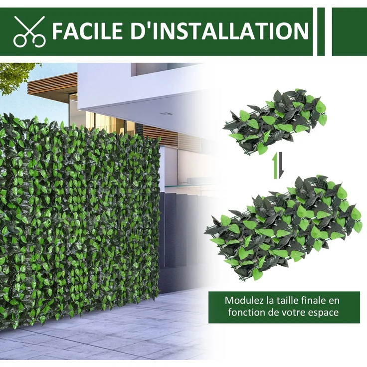 Rolle Kunstriegel 3 x 1 m aus PE und Stoff für Balkon und Garten, Hellgrün und Dunkelgrün – Bild 6